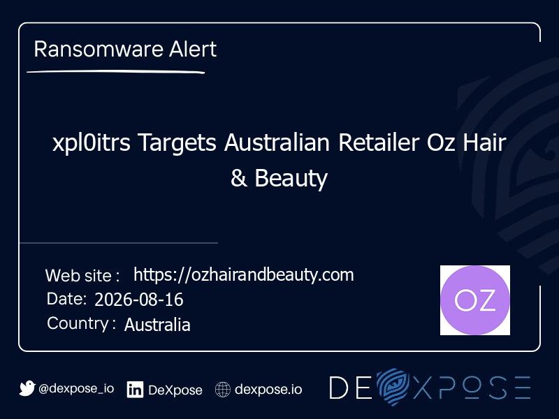 xpl0itrs Targets Australian Retailer Oz Hair & Beauty
