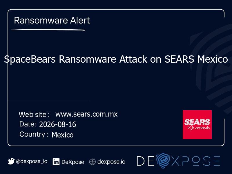 SpaceBears Ransomware Attack on SEARS Mexico