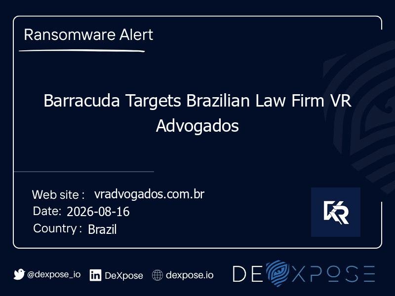 Barracuda Targets Brazilian Law Firm VR Advogados