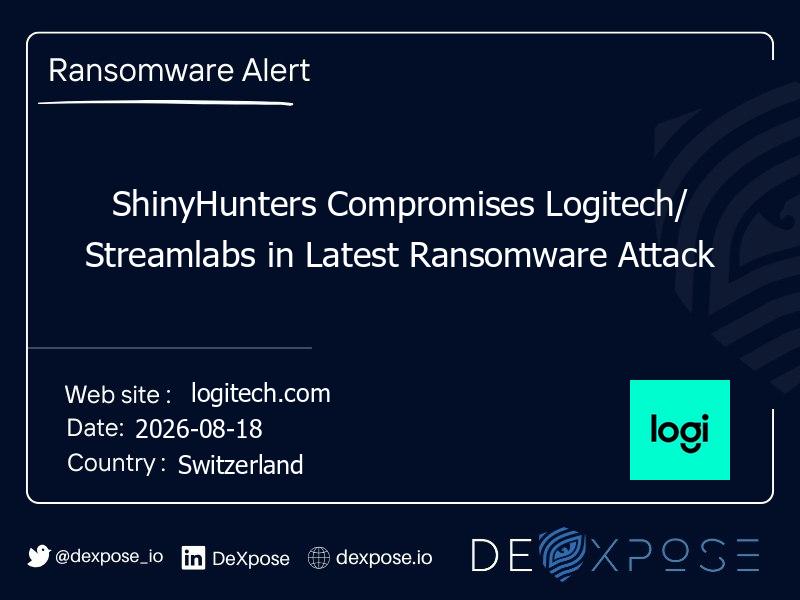 ShinyHunters Compromises Logitech/ Streamlabs in Latest Ransomware Attack