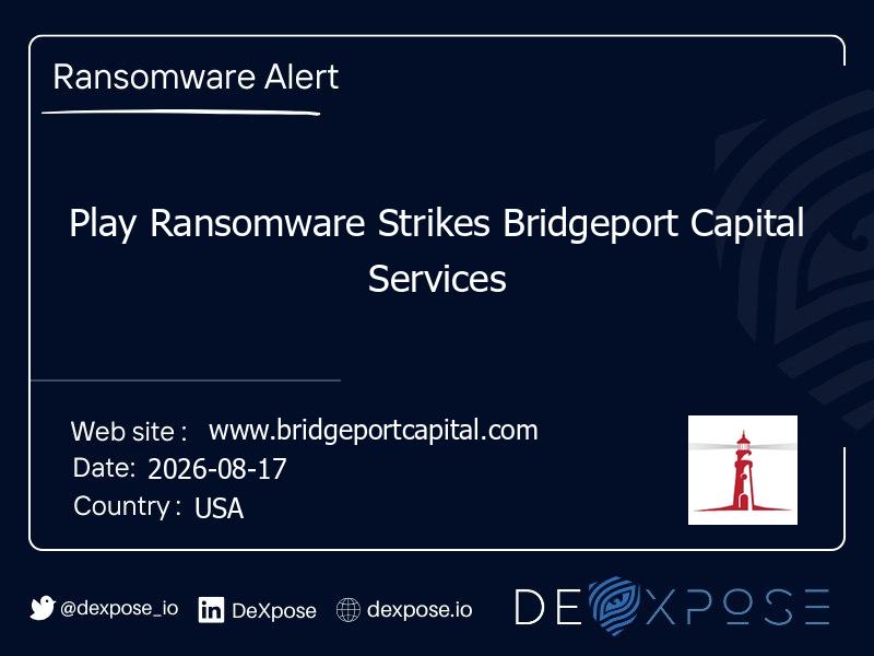 Play Ransomware Strikes Bridgeport Capital Services
