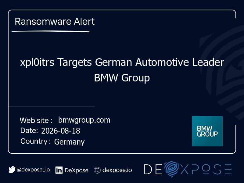 xpl0itrs Targets German Automotive Leader BMW Group