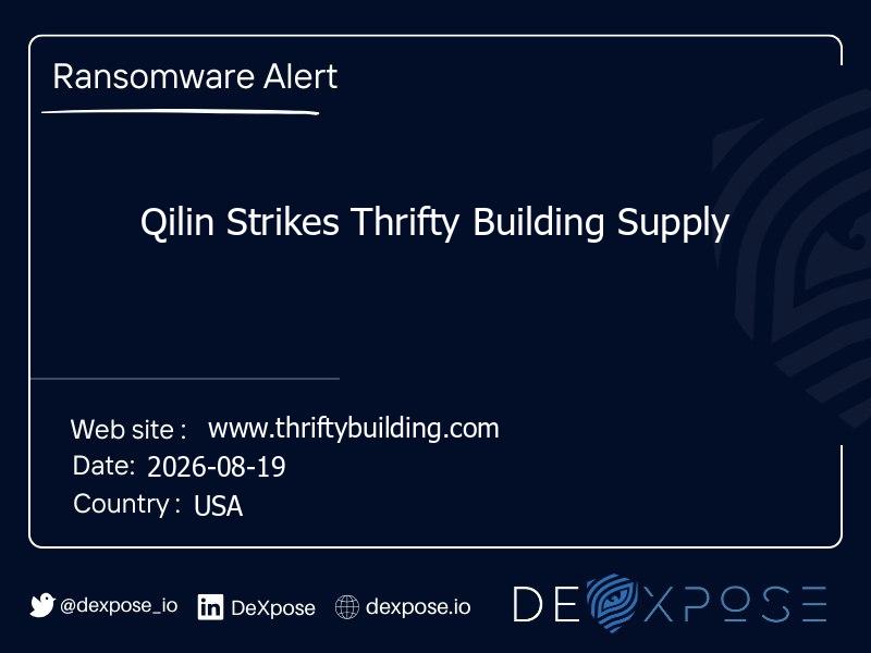 Qilin Strikes Thrifty Building Supply