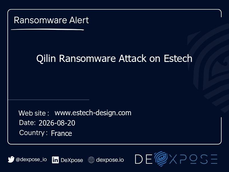Qilin Ransomware Attack on Estech