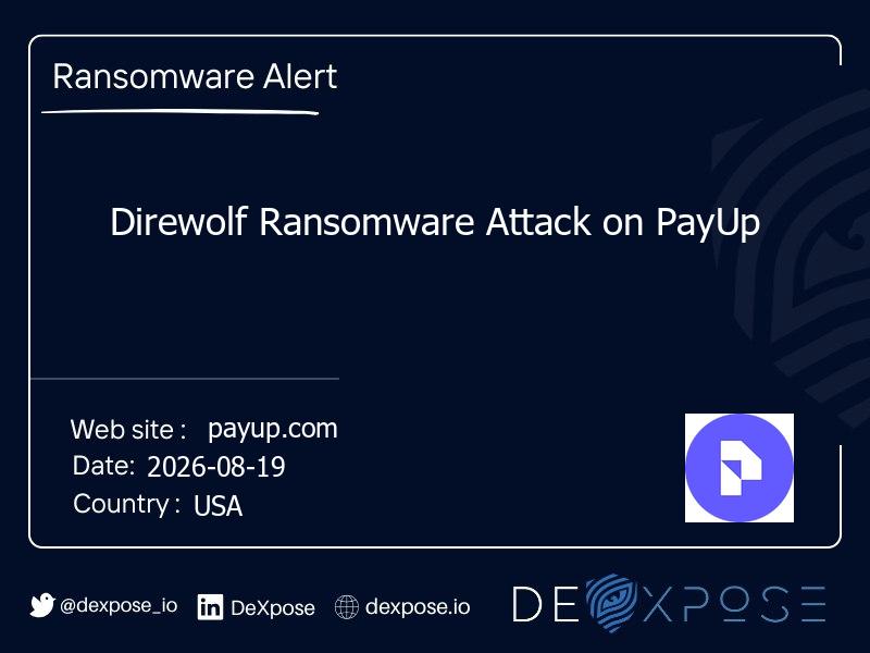 Direwolf Ransomware Attack on PayUp