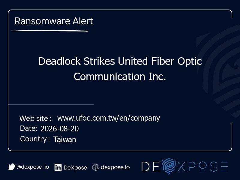 Deadlock Strikes United Fiber Optic Communication Inc.