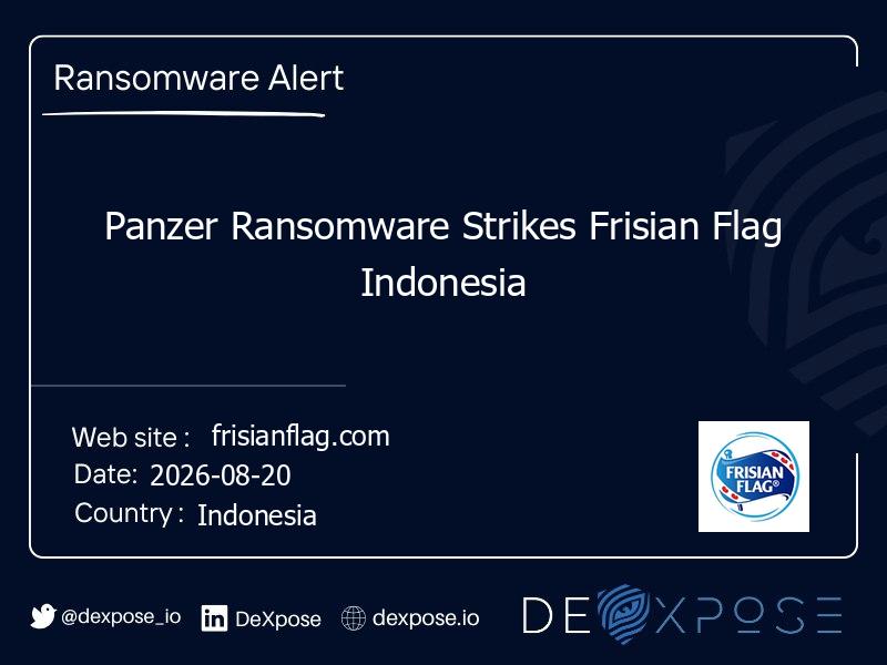 Panzer Ransomware Strikes Frisian Flag Indonesia