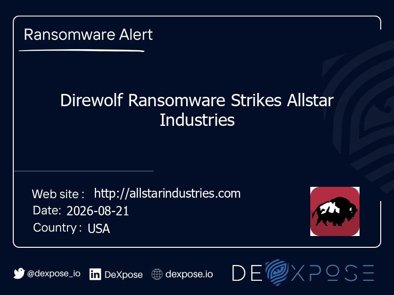 Direwolf Ransomware Strikes Allstar Industries