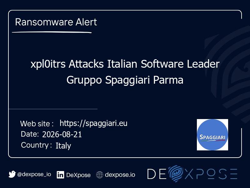 xpl0itrs Attacks Italian Software Leader Gruppo Spaggiari Parma
