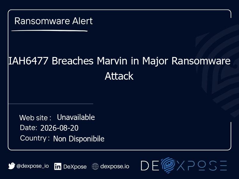 IAH6477 Breaches Marvin in Major Ransomware Attack