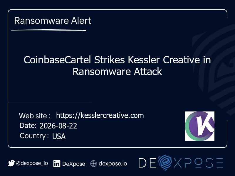CoinbaseCartel Strikes Kessler Creative in Ransomware Attack