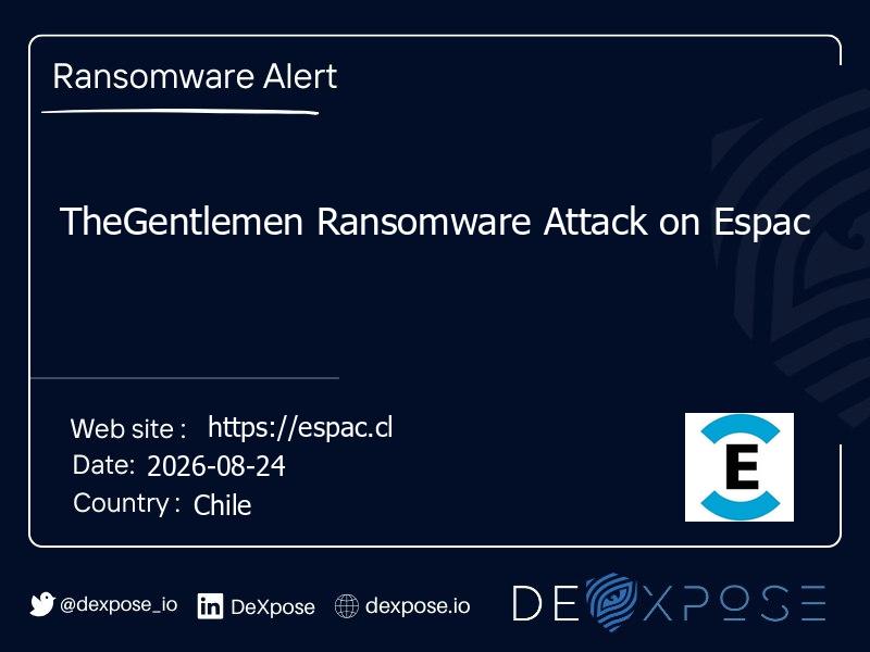 TheGentlemen Ransomware Attack on Espac