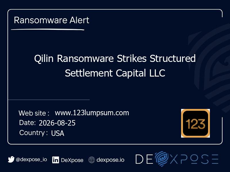 Qilin Ransomware Strikes Structured Settlement Capital LLC