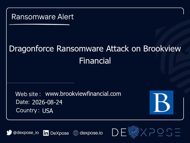 Dragonforce Ransomware Attack on Brookview Financial