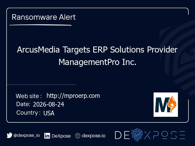 ArcusMedia Targets ERP Solutions Provider ManagementPro Inc.