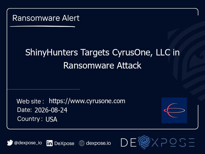 ShinyHunters Targets CyrusOne, LLC in Ransomware Attack