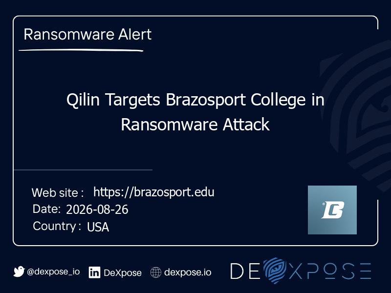 Qilin Targets Brazosport College in Ransomware Attack