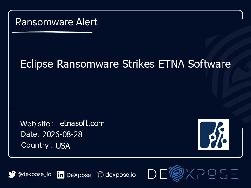 Eclipse Ransomware Strikes ETNA Software