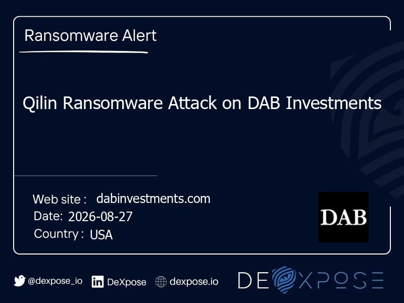 Qilin Ransomware Attack on DAB Investments