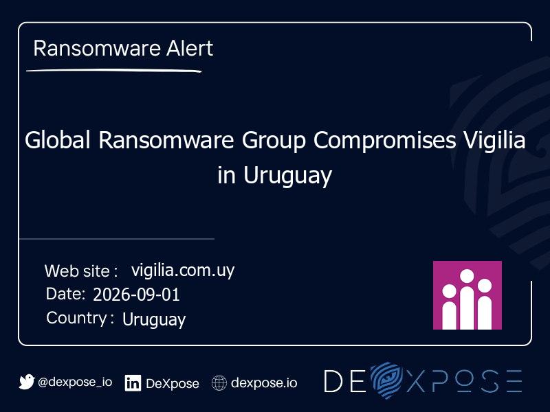 Global Ransomware Group Compromises Vigilia in Uruguay