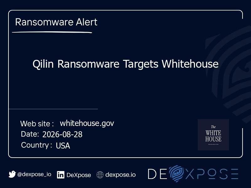 Qilin Ransomware Targets Whitehouse