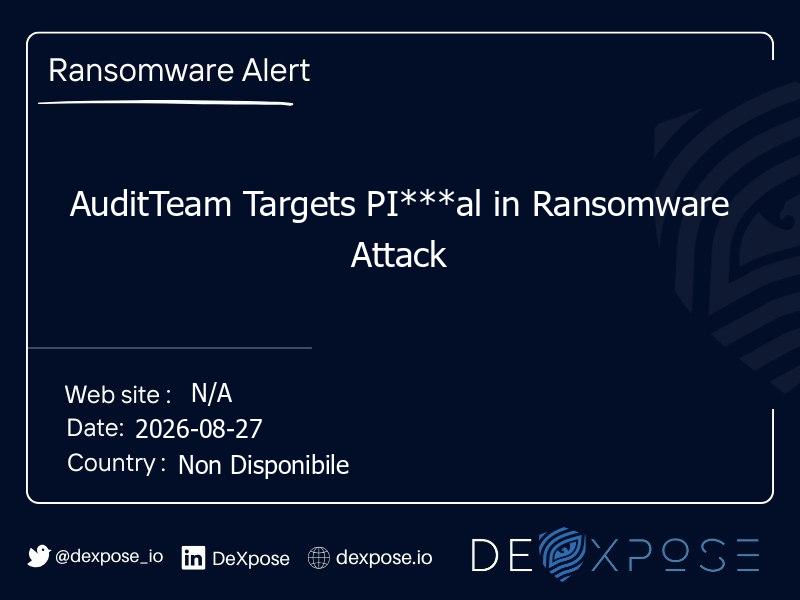 AuditTeam Targets PI***al in Ransomware Attack