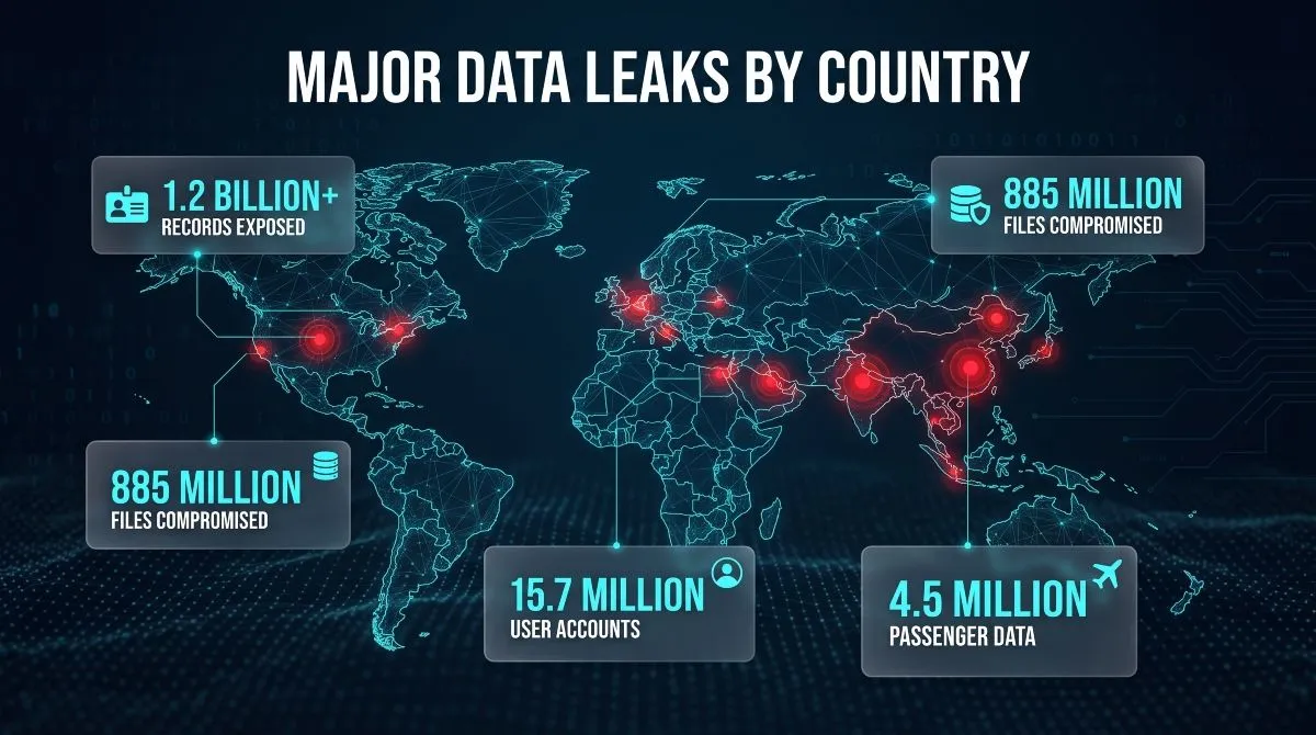 Major Data Leaks by Country