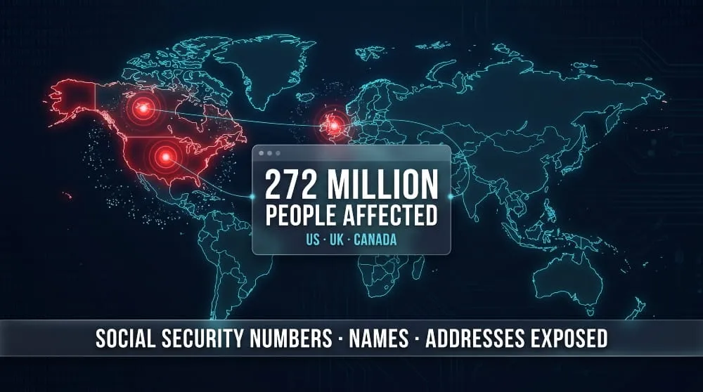 National Public Data breach affected an estimated 272 million people across the US, UK, and Canada