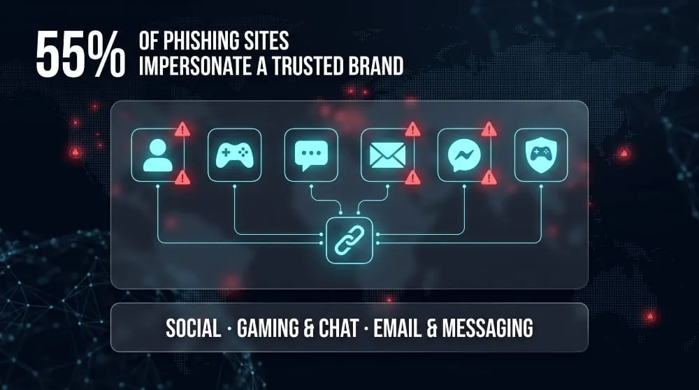 Phishing Links on Specific Platforms