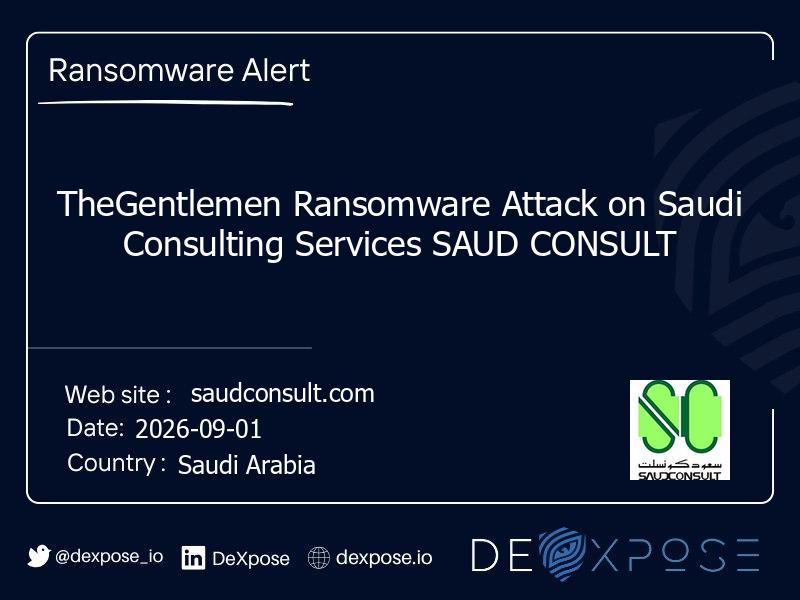 TheGentlemen Ransomware Attack on Saudi Consulting Services SAUD CONSULT