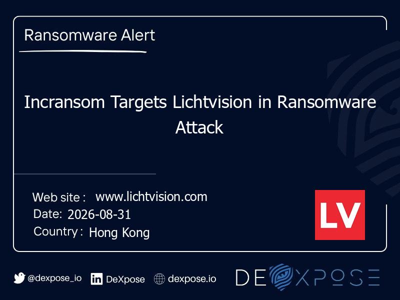 Incransom Targets Lichtvision in Ransomware Attack