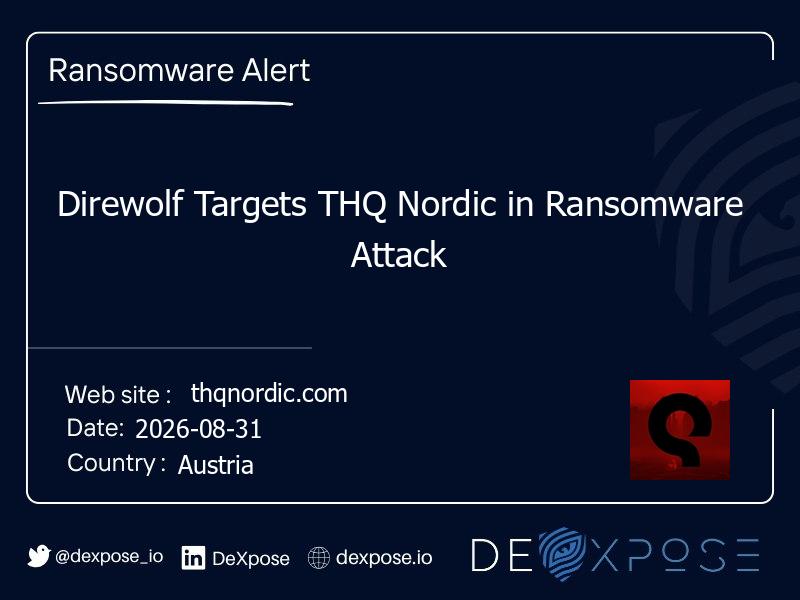 Direwolf Targets THQ Nordic in Ransomware Attack