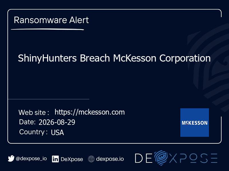 ShinyHunters Breach McKesson Corporation