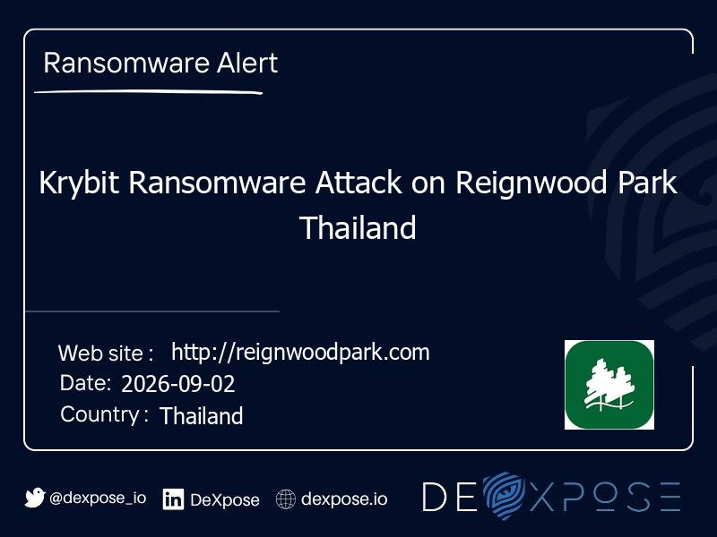 Krybit Ransomware Attack on Reignwood Park Thailand