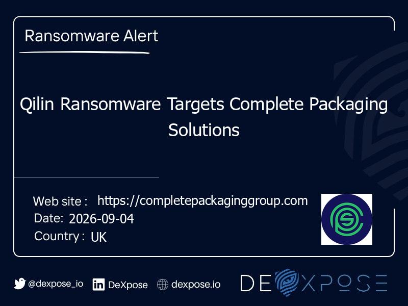 Qilin Ransomware Targets Complete Packaging Solutions