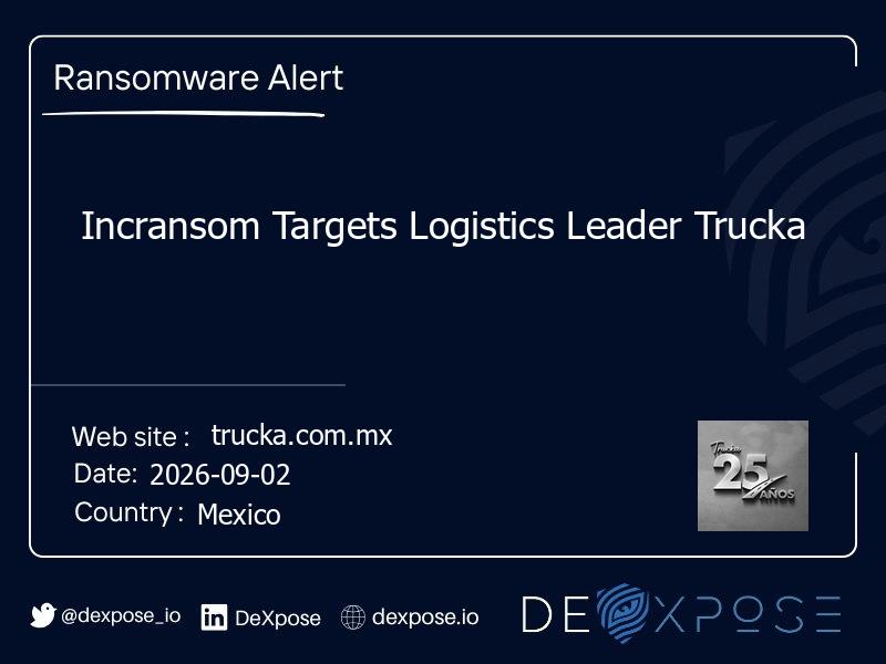 Incransom Targets Logistics Leader Trucka