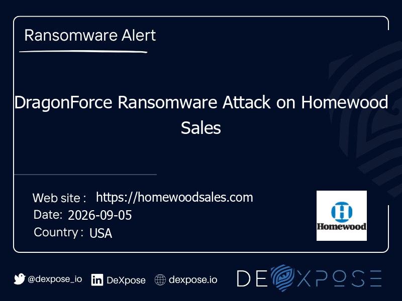 DragonForce Ransomware Attack on Homewood Sales