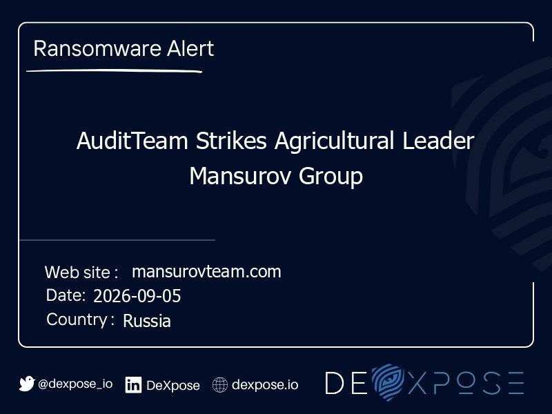 AuditTeam Strikes Agricultural Leader Mansurov Group