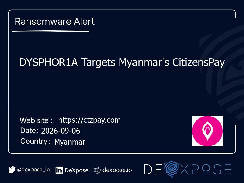 DYSPHOR1A Targets Myanmar's CitizensPay