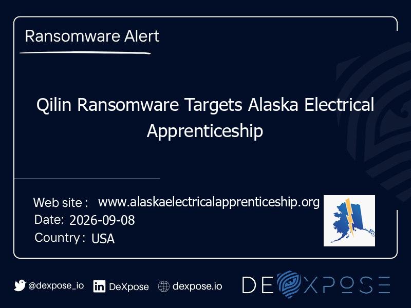 Qilin Ransomware Targets Alaska Electrical Apprenticeship