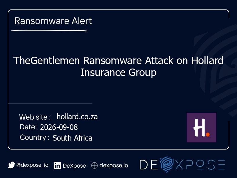 TheGentlemen Ransomware Attack on Hollard Insurance Group