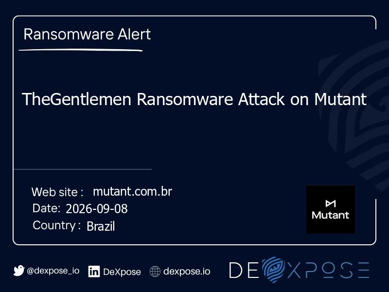 TheGentlemen Ransomware Attack on Mutant