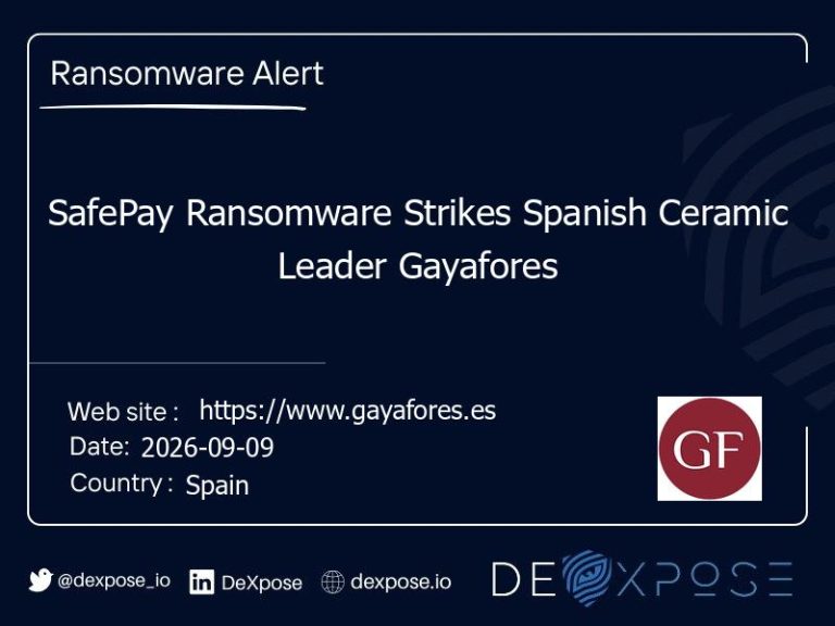 SafePay Ransomware Strikes Spanish Ceramic Leader Gayafores