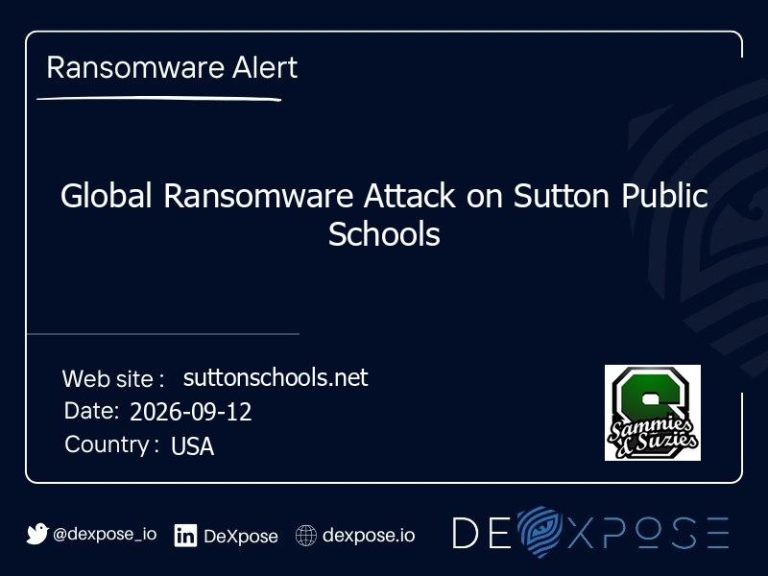 Global Ransomware Attack on Sutton Public Schools