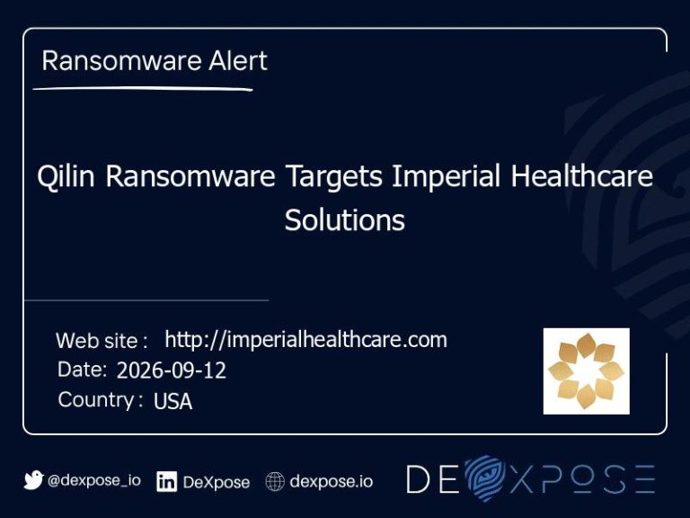 Qilin Ransomware Targets Imperial Healthcare Solutions