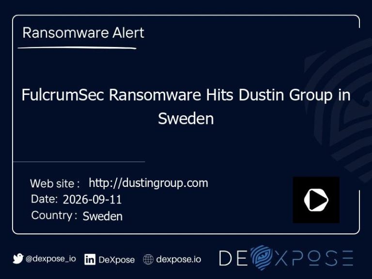 FulcrumSec Ransomware Hits Dustin Group in Sweden