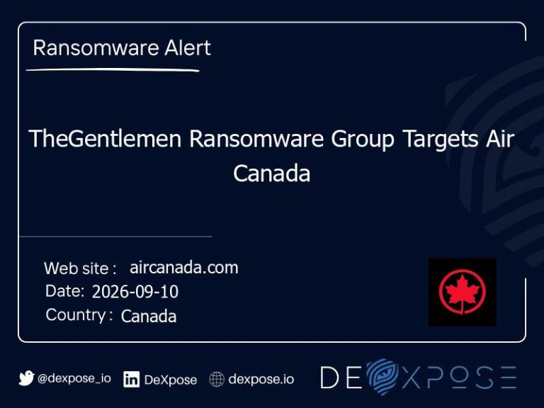 TheGentlemen Ransomware Group Targets Air Canada