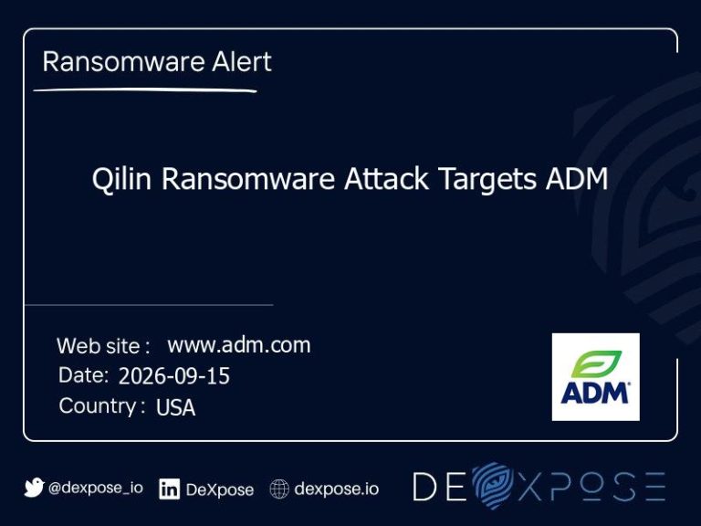 Qilin Ransomware Attack Targets ADM
