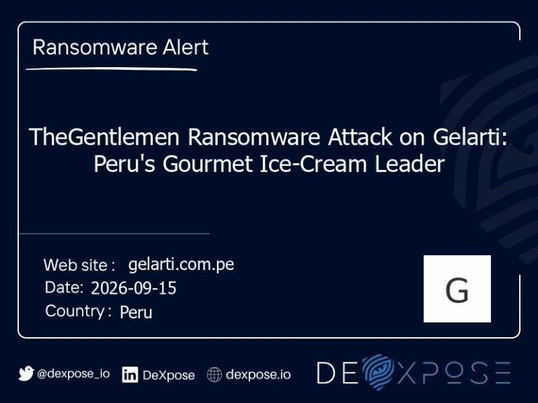 TheGentlemen Ransomware Attack on Gelarti: Peru's Gourmet Ice-Cream Leader