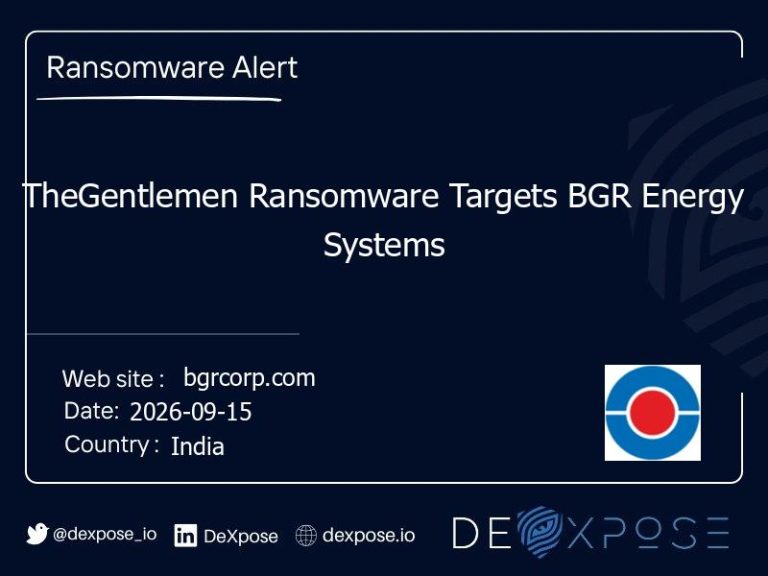 TheGentlemen Ransomware Targets BGR Energy Systems